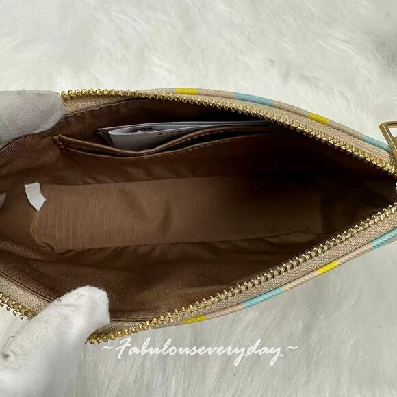 Coach Nolita 19 With Plaid Print Shoulder Bag Wristlet in Bright Maize CBK65 NWT - Picture 9 of 9